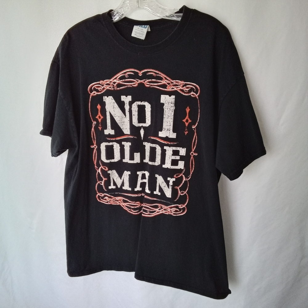 NO 1 OLDE MAN Dad Shirt Black Size XL